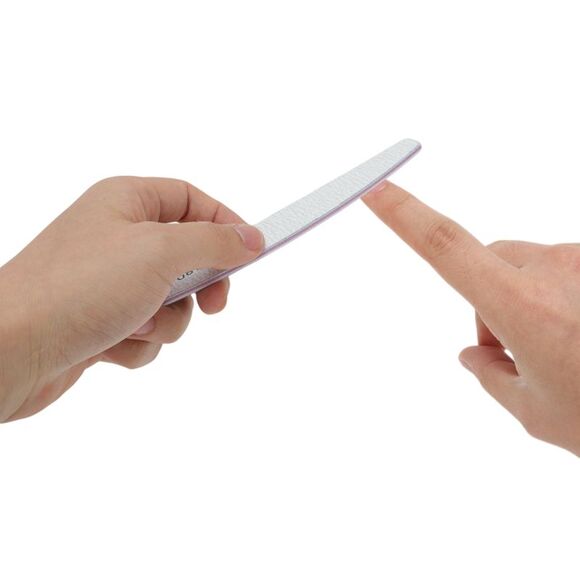 Durable Half-moon Nail Files Gray White 10 Pcs - Picture 2 of 6